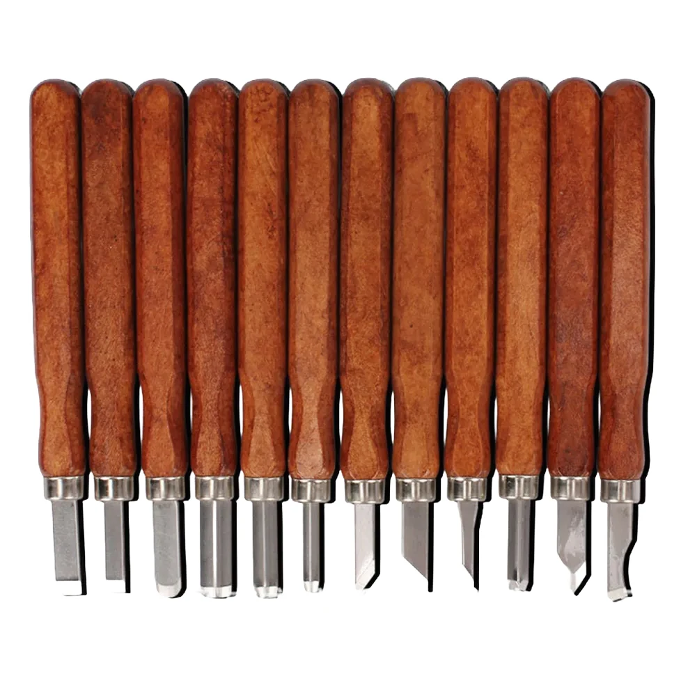 

Woodworking Tool Carving Cutter Hand Carving Cutter Carving Cutter Set 12pcs/set 14*1.5*1.5cm Different Shapes
