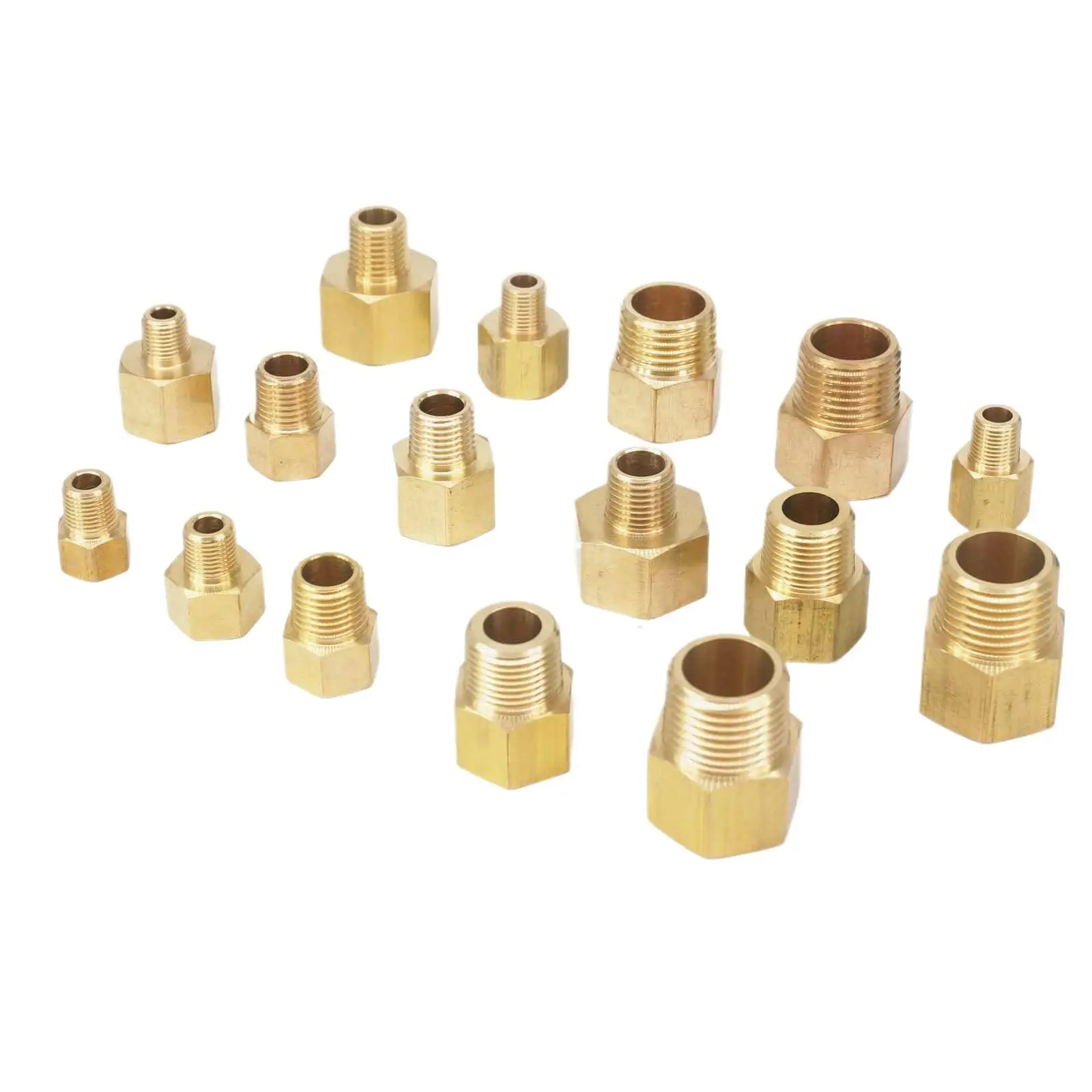 Hose Pipe Fitting Pipe Fitting Water Pipe Fitting Female To Male 1/8" 1/4" 3/8" 1/2" NPT BSP Reduce Brass Pipe Fitting Adapter Pressure Gauge Gas Water