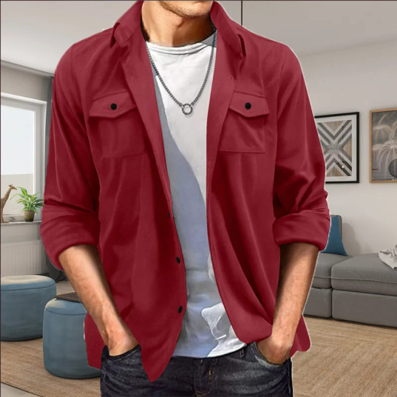 New Style Fashion Suede Coat Men's Spring And Autumn Explosive Casual Loose Comfortable Jacket Top