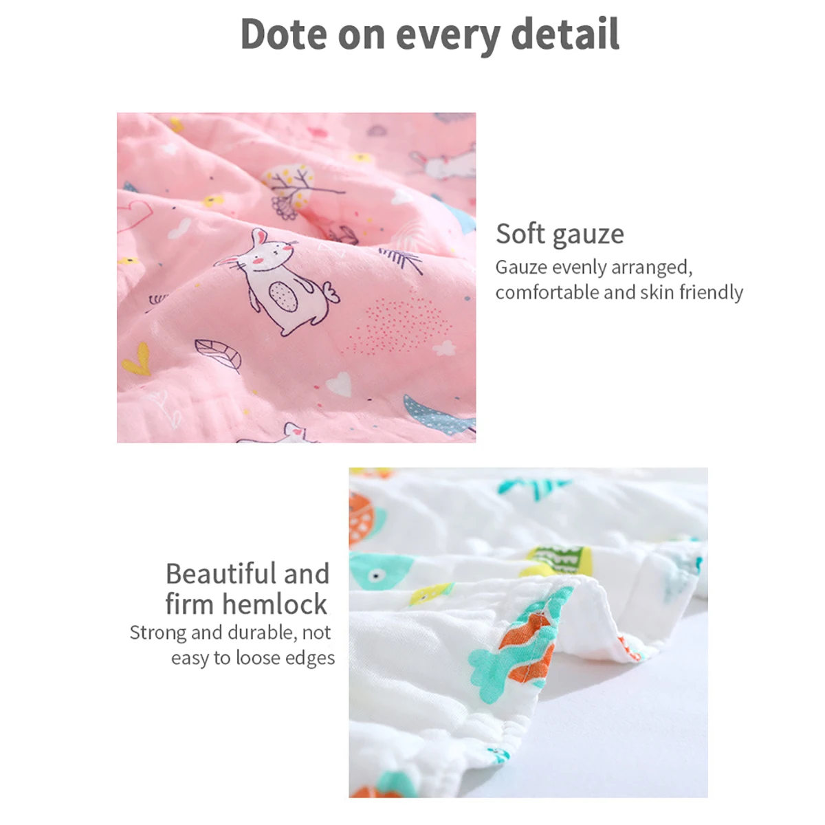 Baby bath towel Pure cotton gauze super soft absorbent baby bath hug blanket newborn towel children towelling blanket
