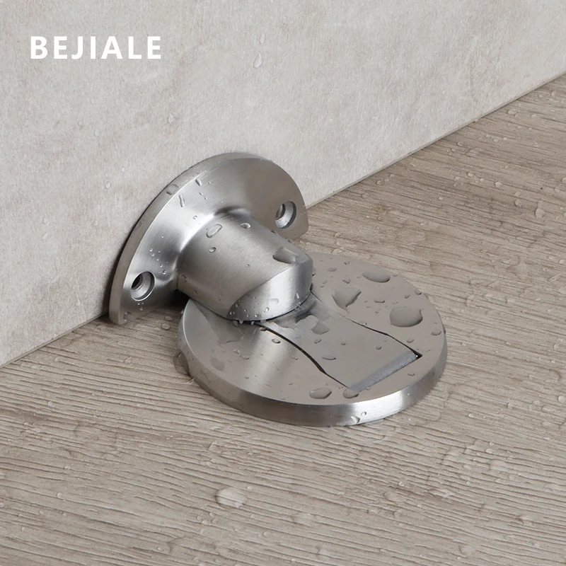 Stainless Steel Invisible Floor Suction No Punching With Glue Anti-collision Door Stop Strong Magnetic Door Suction