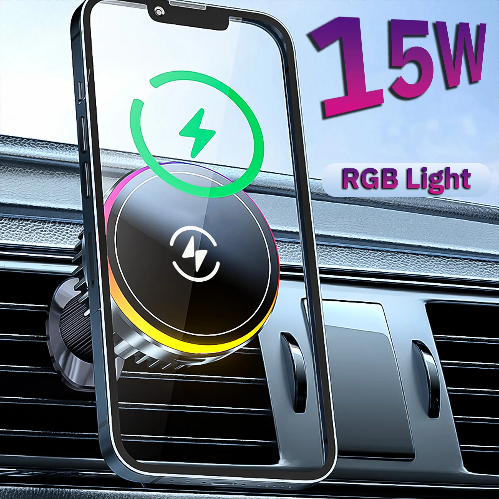 Qi2 Magsafe Support De Téléphone Portable Pour Voiture Goobay 47145 Fixation Magnetique Pivotant A 360 Grille De Ventilation 1380979 Chargeur Sans Fil Voiture