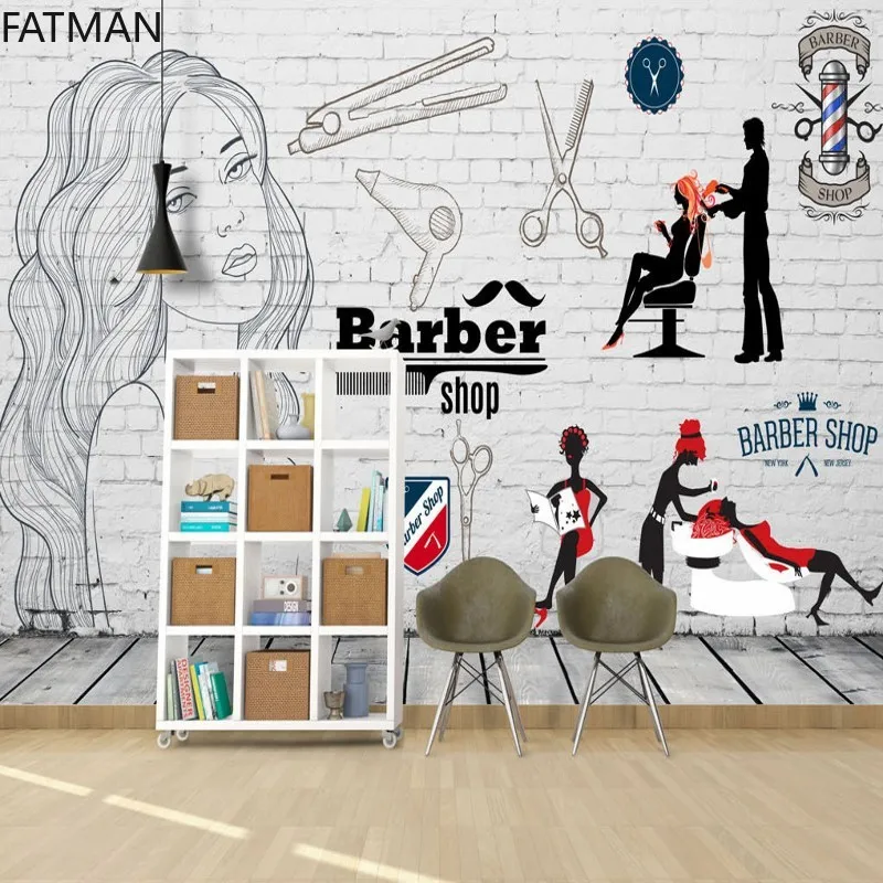 Фотообои FATMAN на заказ 3D стерео ретро ностальгические обои для салона красоты