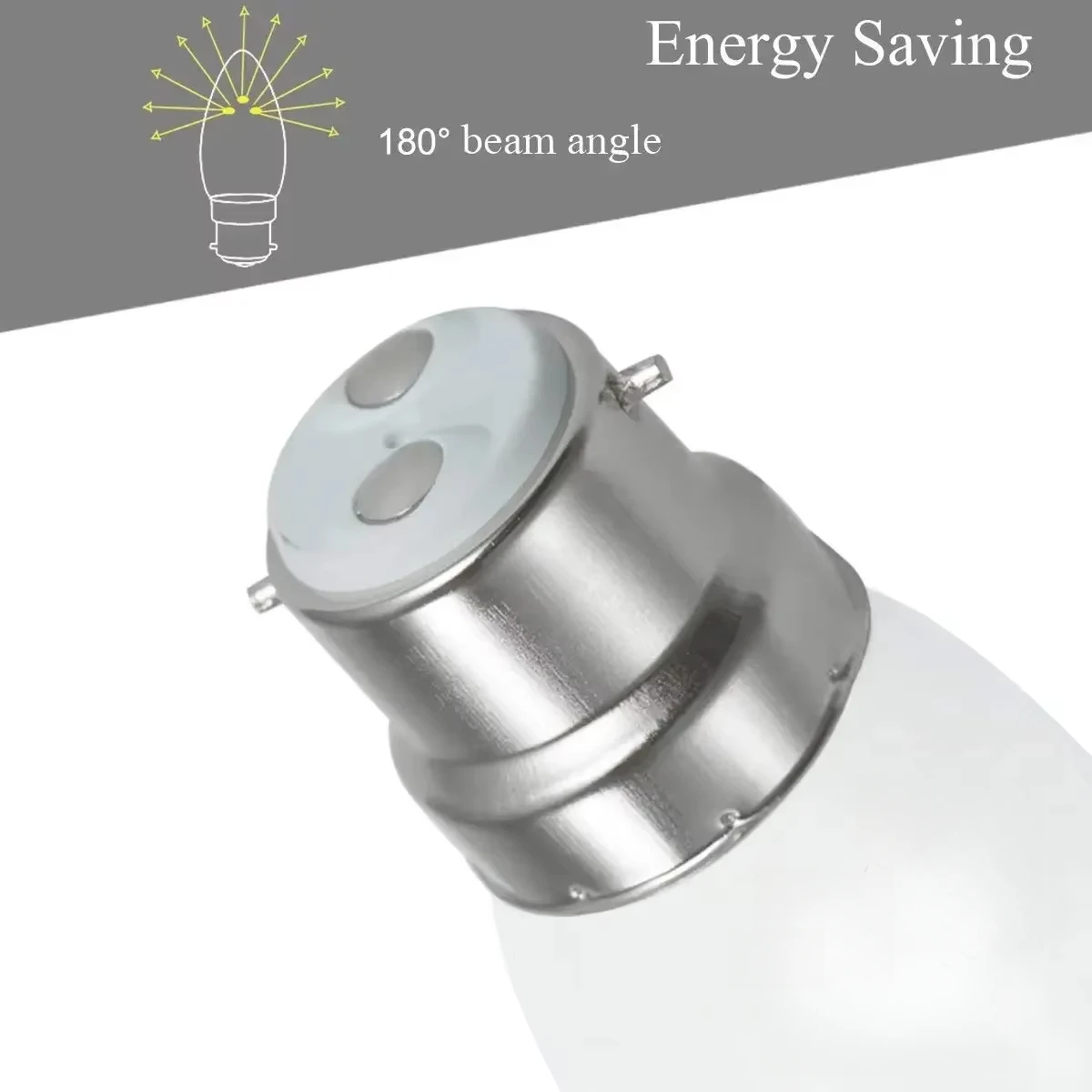 소형 에디슨 나사 베이스 LED 촛불 전구, B22, 7W 총검 데스크 램프, 70W, 따뜻한 흰색, 3000K 일광 6000K, 3 팩