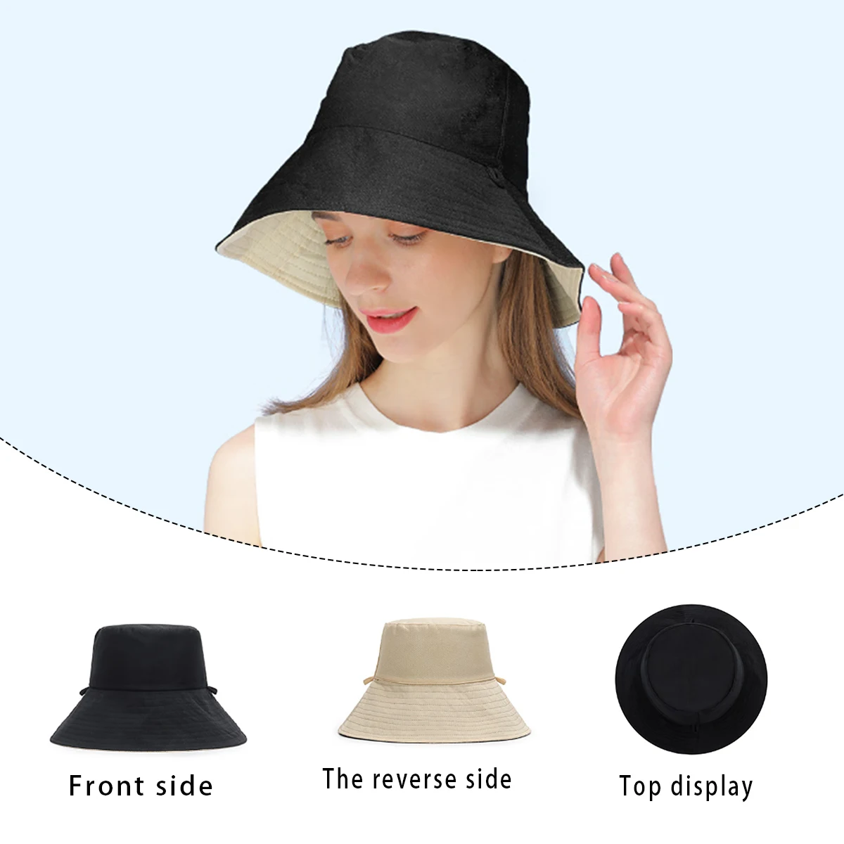 Fisherman Hat Summer Quick-Drying Outdoor Hiking Camping Hiking Hat Men's Large Brim Sunscreen Sun Hat Women's Autumn and Winter Fishing Hiking Vacation