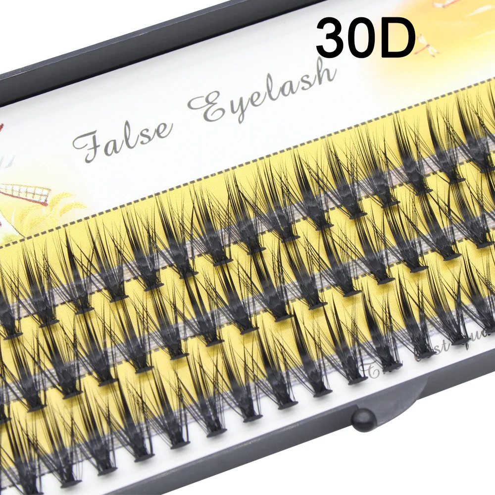 Moonlily 20D/30D/40D Beautiful Individual Cluster EyeLashes 3D Volume Silk Mink Grafting Fake False Lashes Extension Bunche Tool