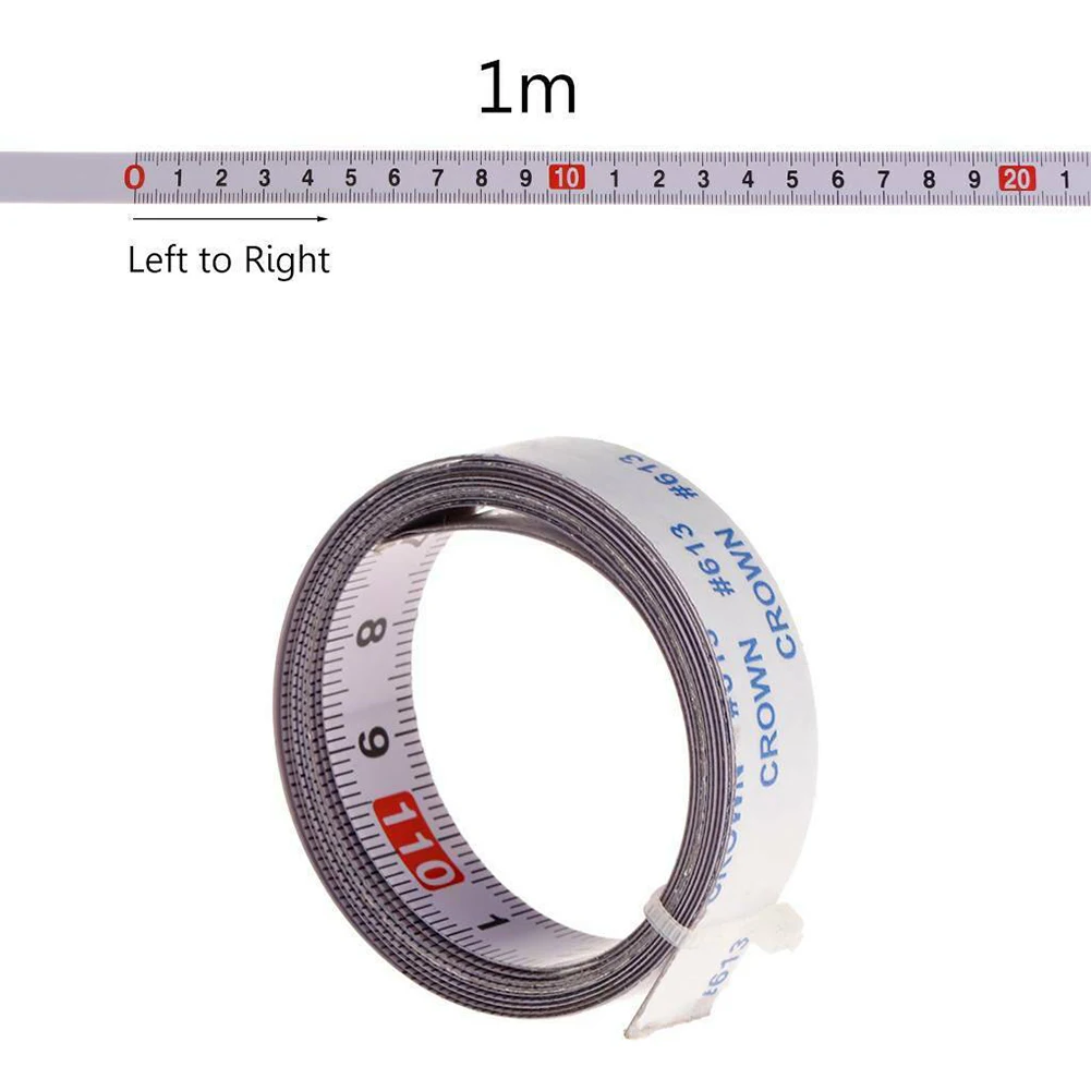 1pcs 1/2/3/5M Self Adhesive Metric Miter Track Tape Measure Scale Ruler Left To Right To Left Middle Both Sides Tools