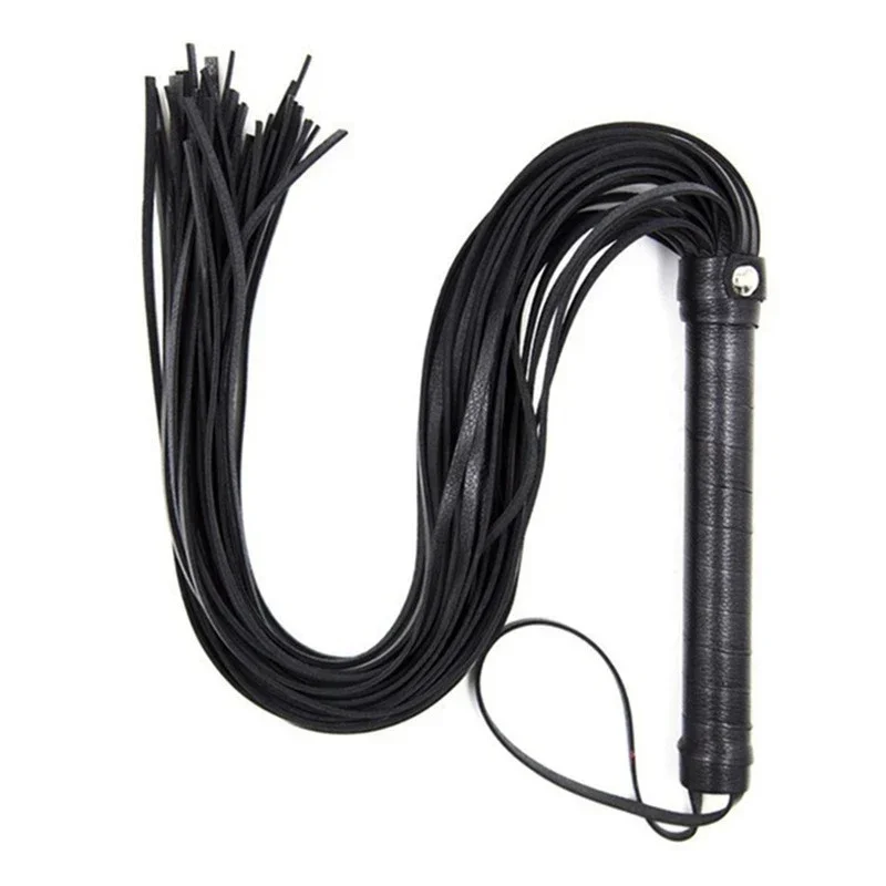 40CM Genuine Leather Tassel Horse Whip With Handle Flogger Equestrian Whips Teaching Training Riding Whips 2