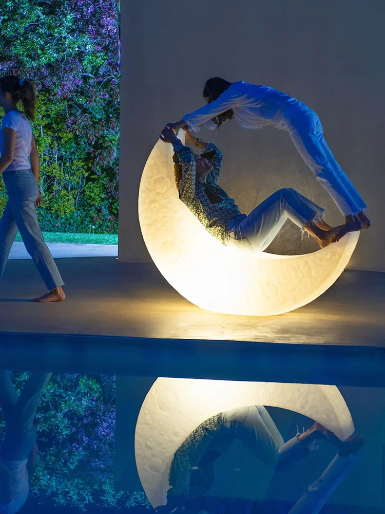 Outdoor waterproof lawn landscape courtyard moon light villa garden outdoor moon ball led party atmosphere