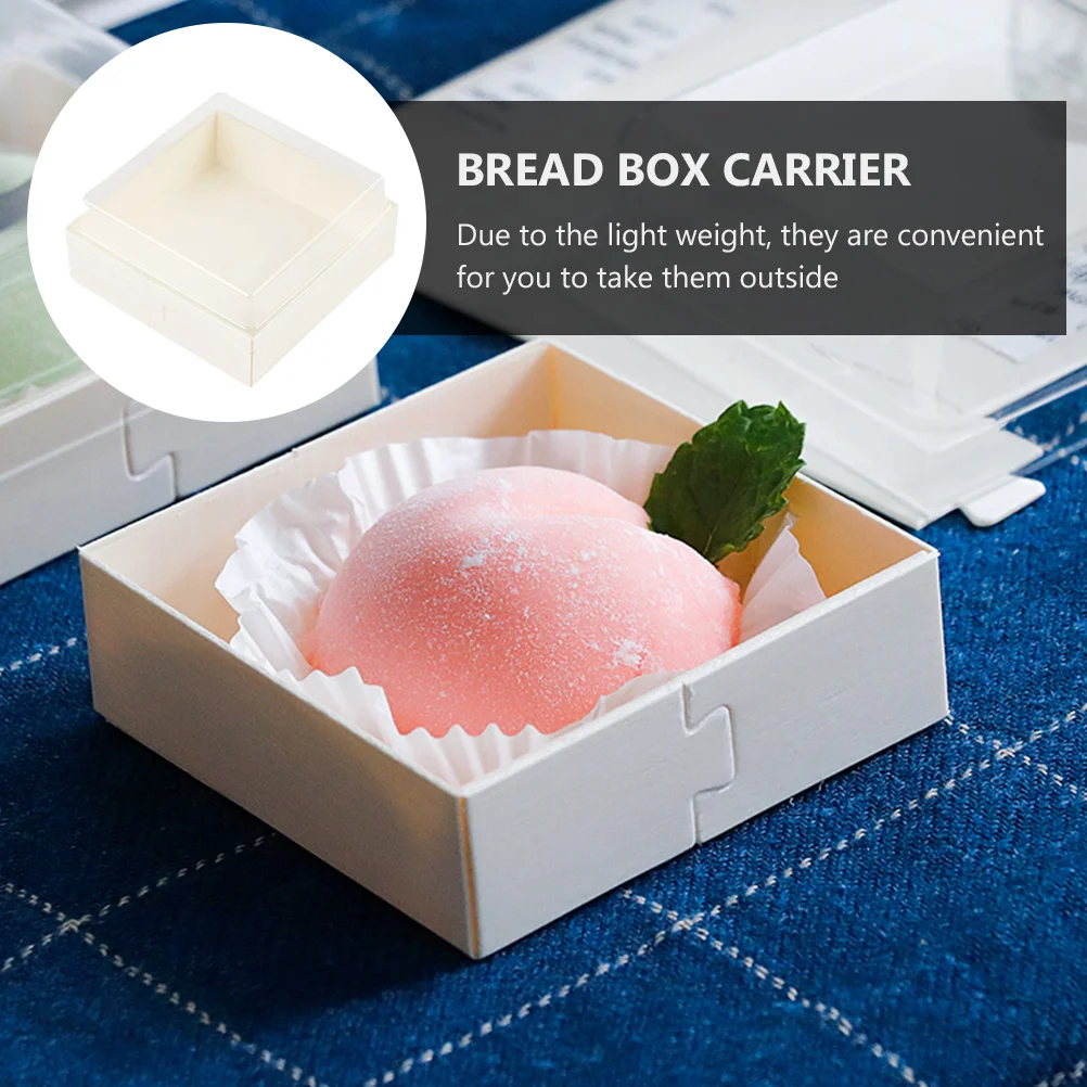 

Disposable Cake Packaging Boxes Cupcake Cookie Bread Burger Tray Container With Clear Cover Wedding Party Favors