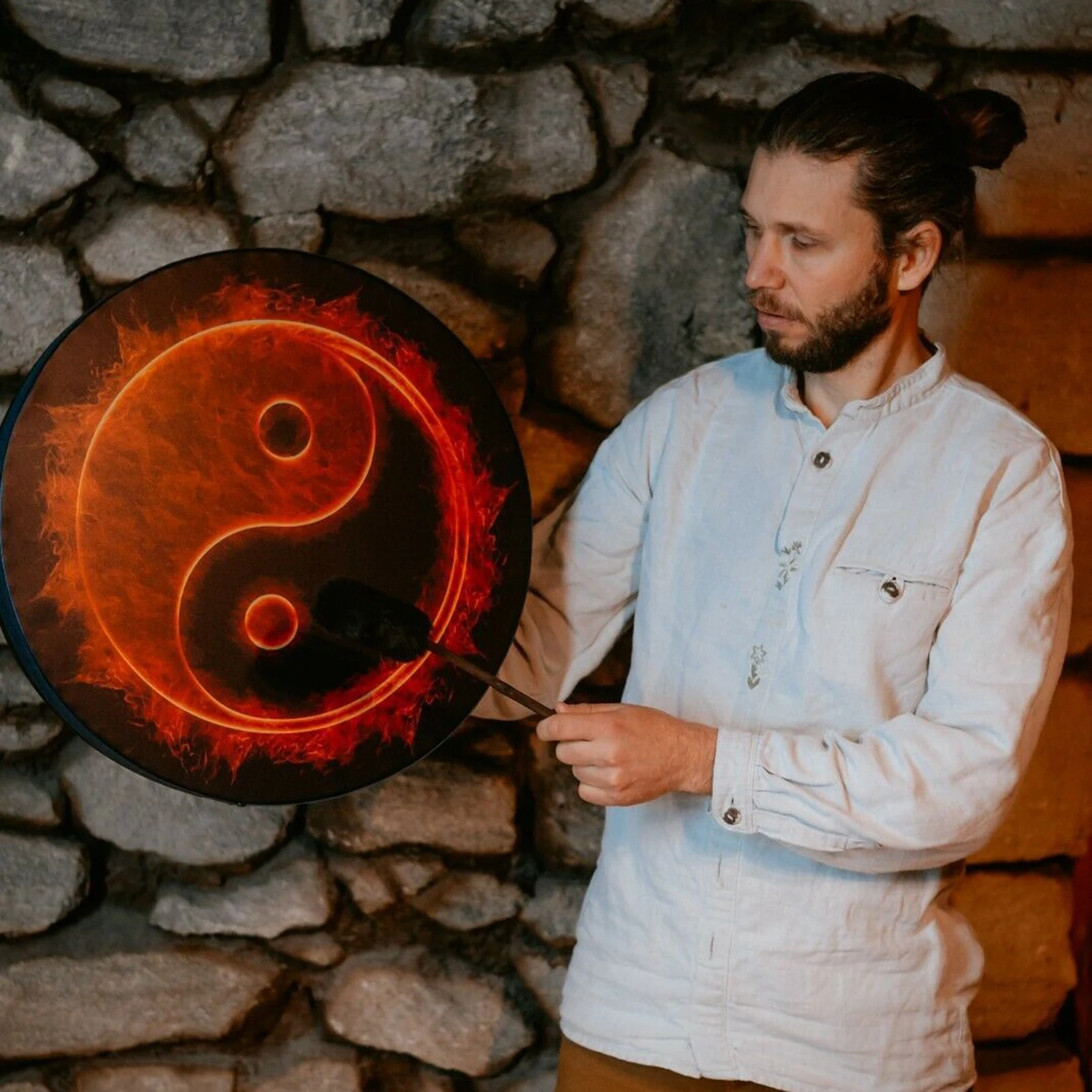 Shaman Drum Handmade With Stick Siberian Spiritual Music