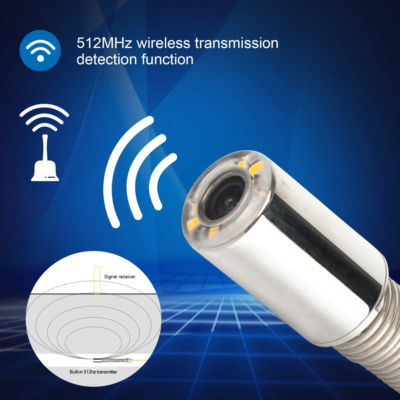 Sewer Pipe Inspection Camera Head 23MM 512HZ Sonde Transmitter+Self Leveling Balancig Drain Industrail Endoscope Waterproof IP68 3