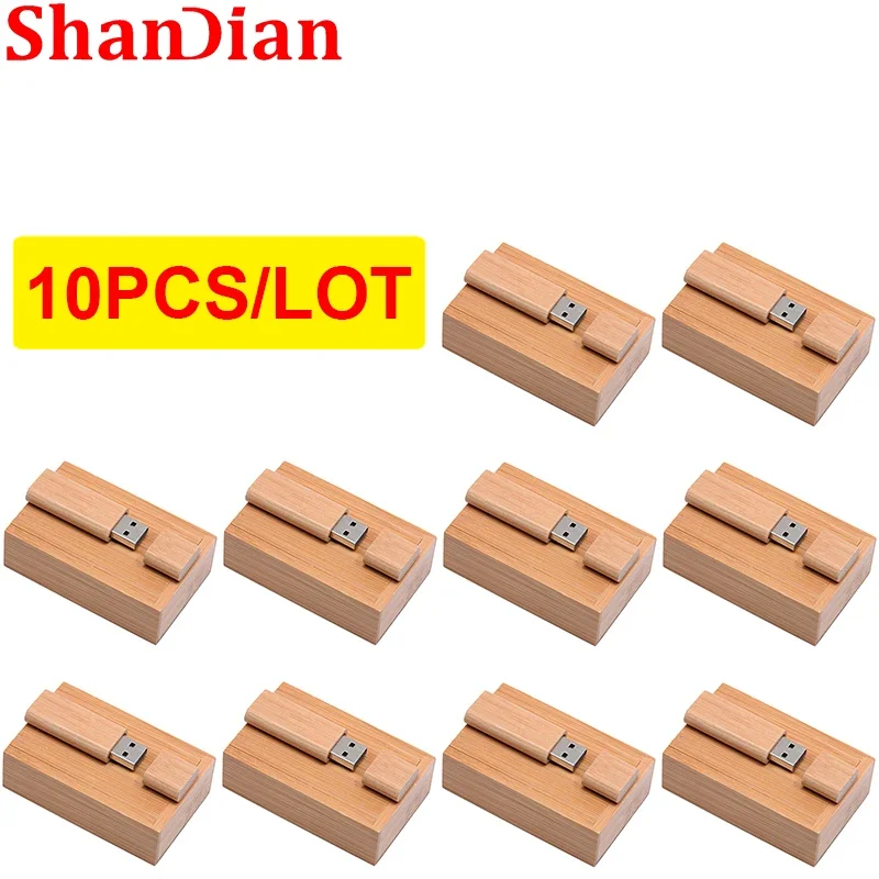 Madeira Flash Drive com Logotipo Personalizado Pen Drive de Madeira Bordo Usb 2.0 Memory Stick Bamboo u Disk Presente de Casamento 4gb 32 gb 16 gb 128gb Lote 10pc - Imagem 5