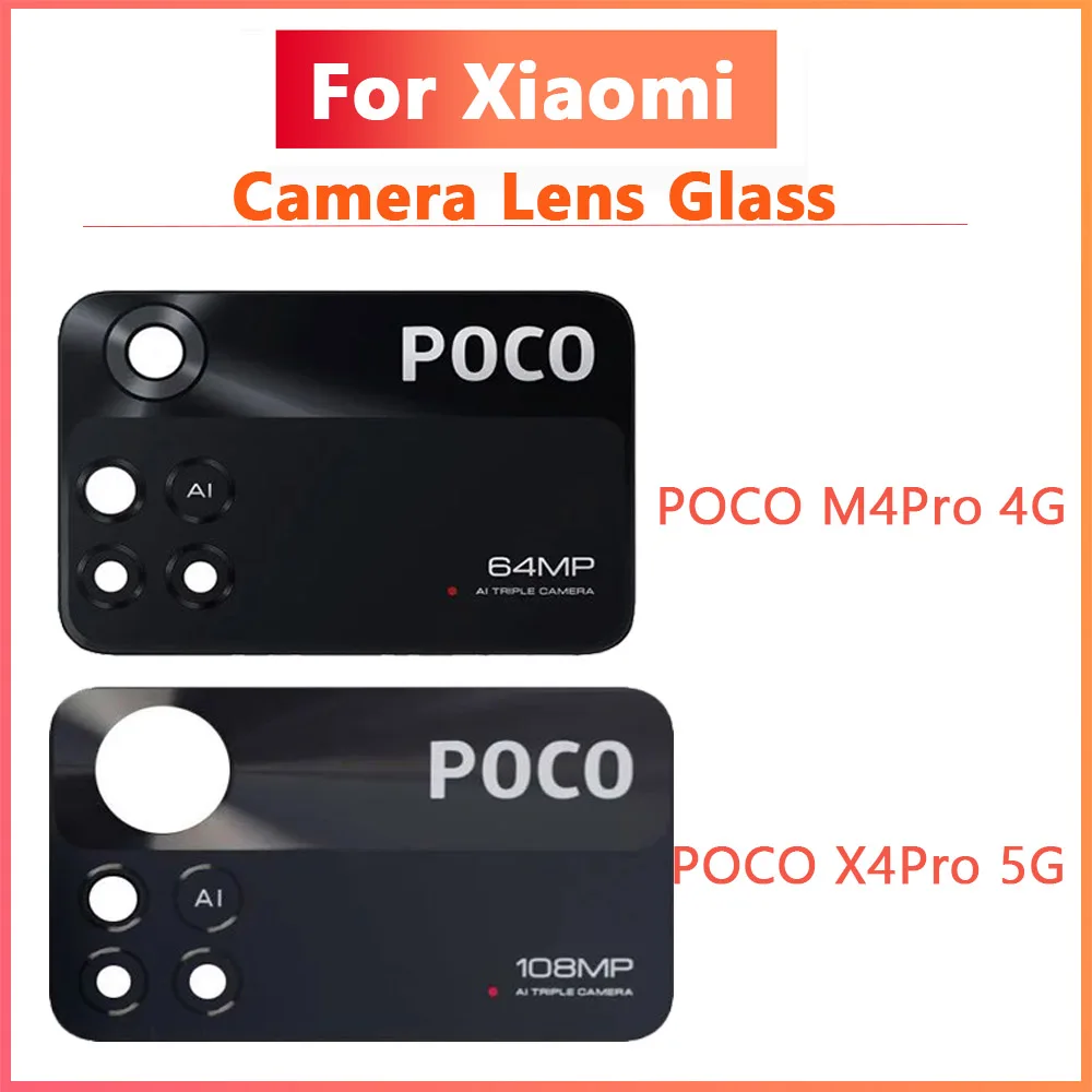 

OEM-стекло для объектива камеры Xiaomi Poco M4 Pro 4G / X4 Pro, стеклянная линза для задней камеры, запасные части для смартфона