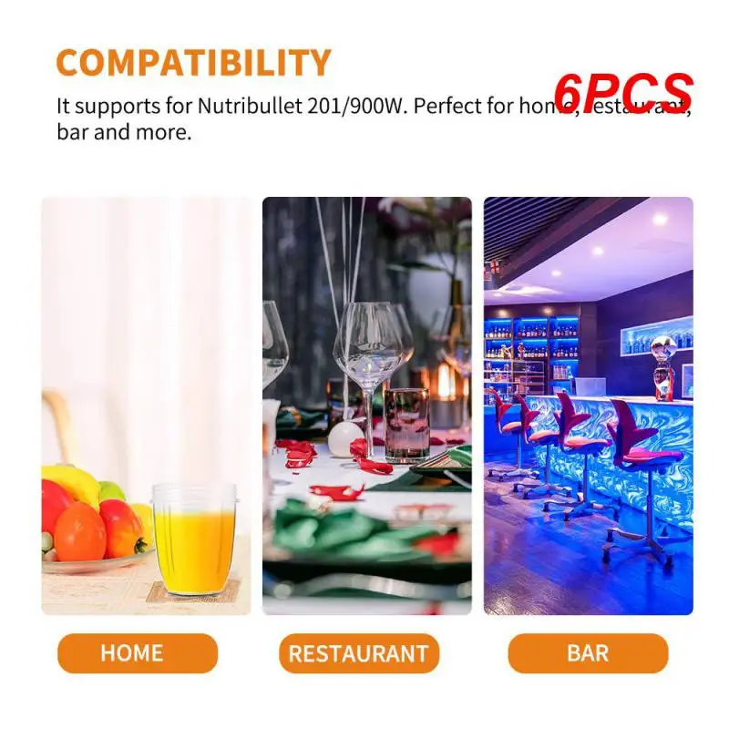 6 Pz 18/24/32Oz Juicer Cup Mug Tazza Di Ricambio Trasparente Per Nutribullet Juicer Parts Juice Extractor Mug Cup 600W/900W