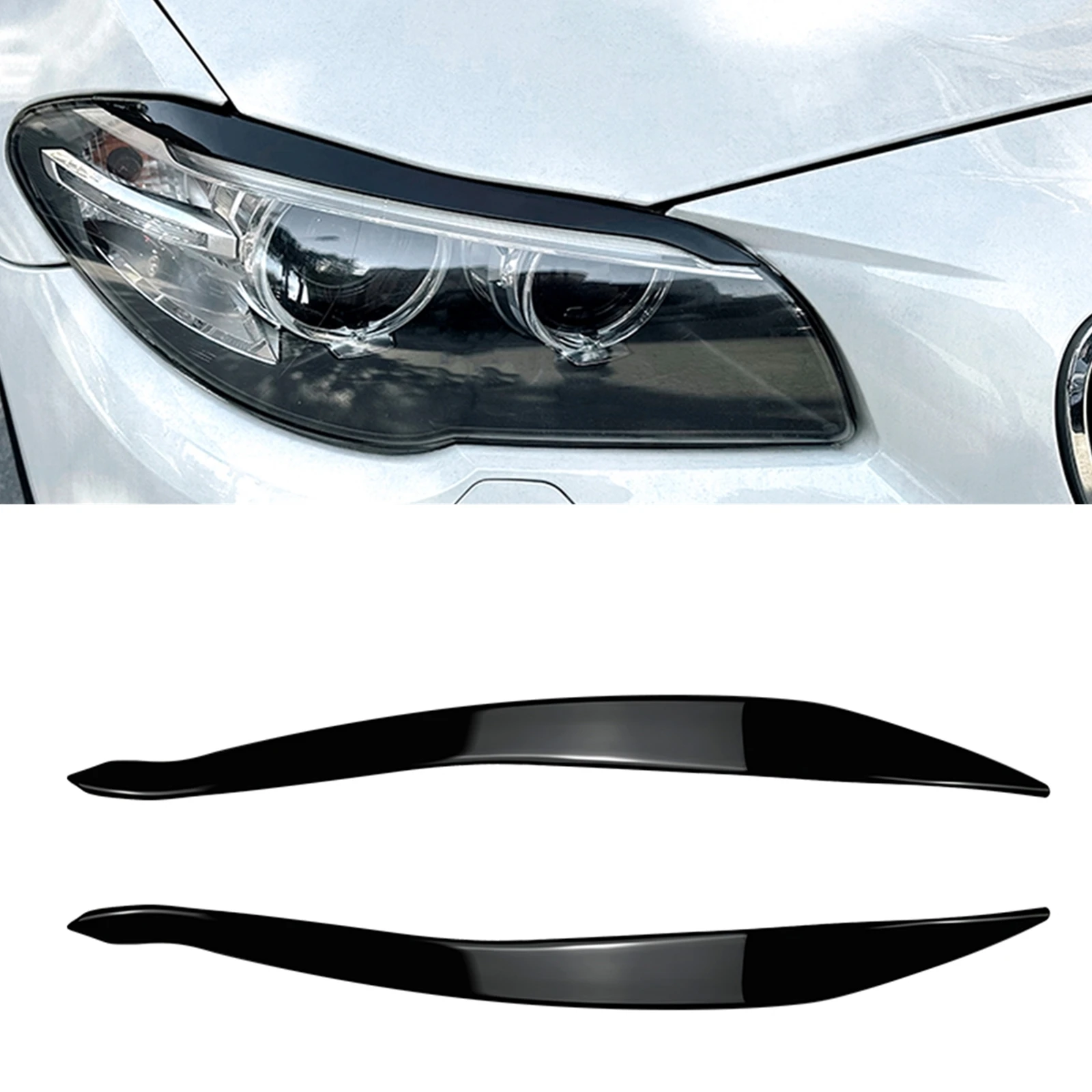 

Для BMW 5 серии F10 F11 2015-2017 Передняя головка искусственная лампа крышка отделка фара налобный фонарь брови век наклейка для бровей декоративная