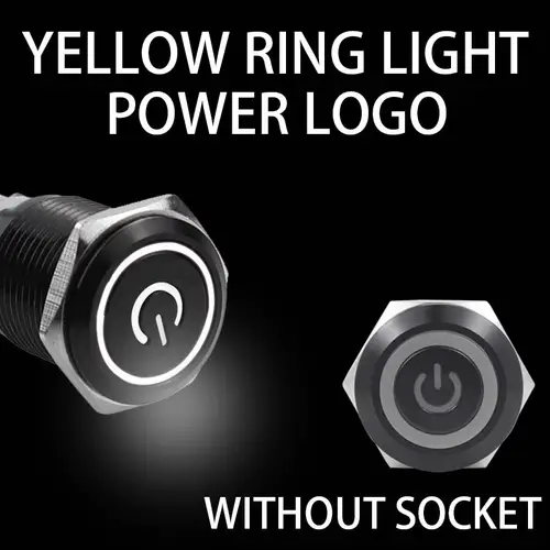 12/16/19/22mm Black shell Push Button Switch Metal Waterproof Latching Momentary LED Light Car Engine Power Switch Blue Red HUSA - Image 15