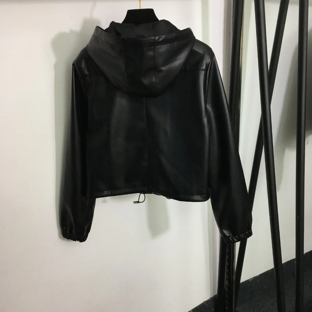 

2023 New Women's Coat Fashion Versatile Hem Drawstring Waist Waist Long Sleeve Hooded Jacket Coat