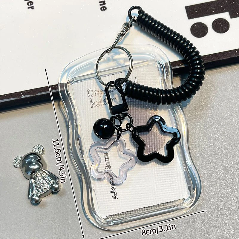 Kpop Idol Photocard Holder - Stylish Sleeve Cover Protector with Fashion Bag Charms