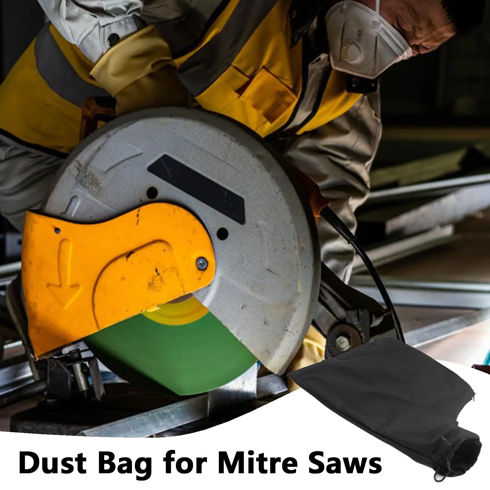 Miter Saw Dust Collection Mitre Saw Dust Proof Cover Portable Lightweight Black Small Outlet Accessories for Family Home