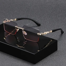 Unisex Frameless Trendy Fashion Glasses for Stylish Events and Gifts (Pink)