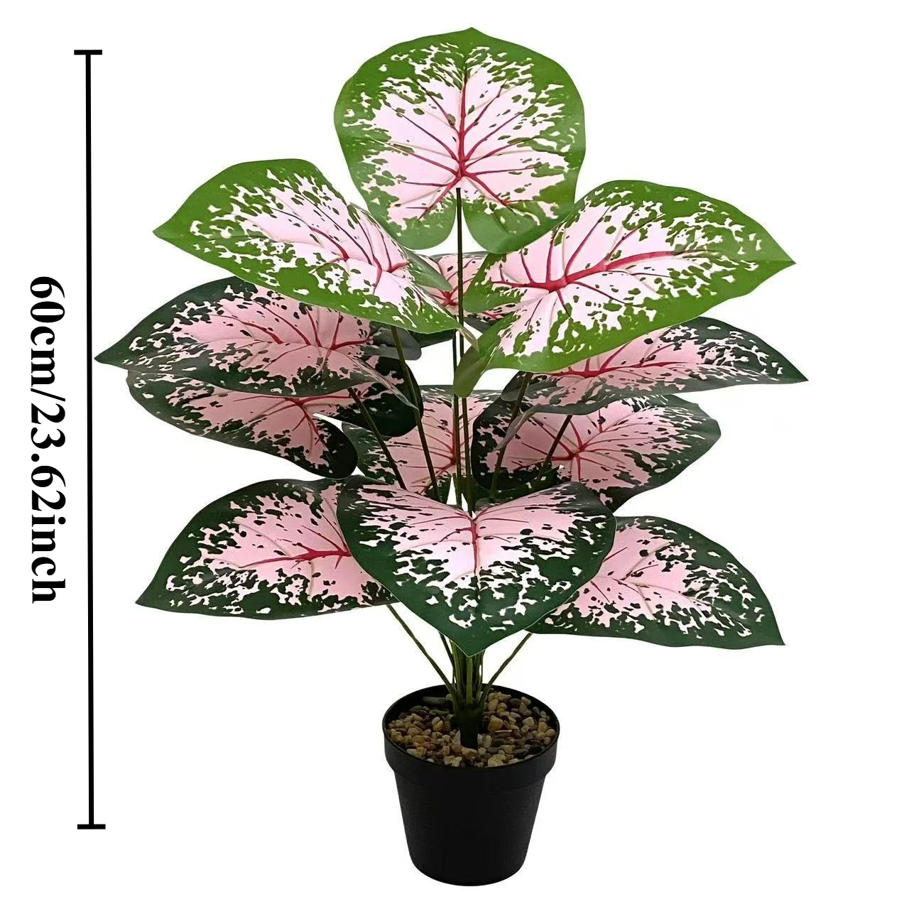 2pcs Pink Peacock Palm Trees Nordic Style Decorative Artificial Plants for Indo
