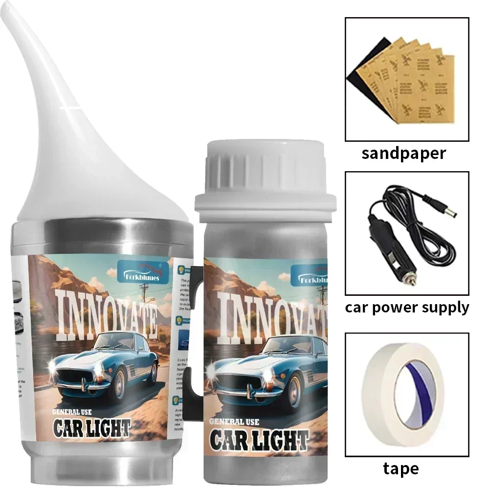 Car Headlight Polish Restoration Kit Headlight Polishing Cleaning Kit Anti-Scratch Hydrophobic Car Headlight Repair Motorcycle