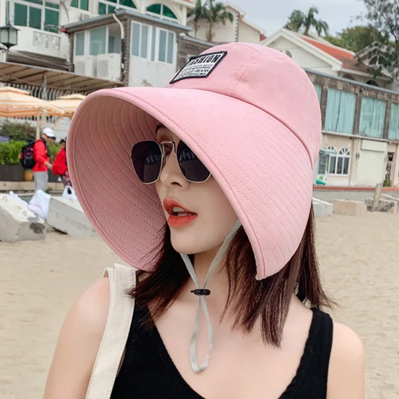 Women Hat Summer UV Protection Fashionable Large Brim Sun Protectioncap Beach Hats Ponytail Travel Visor Panama sun hat women hat