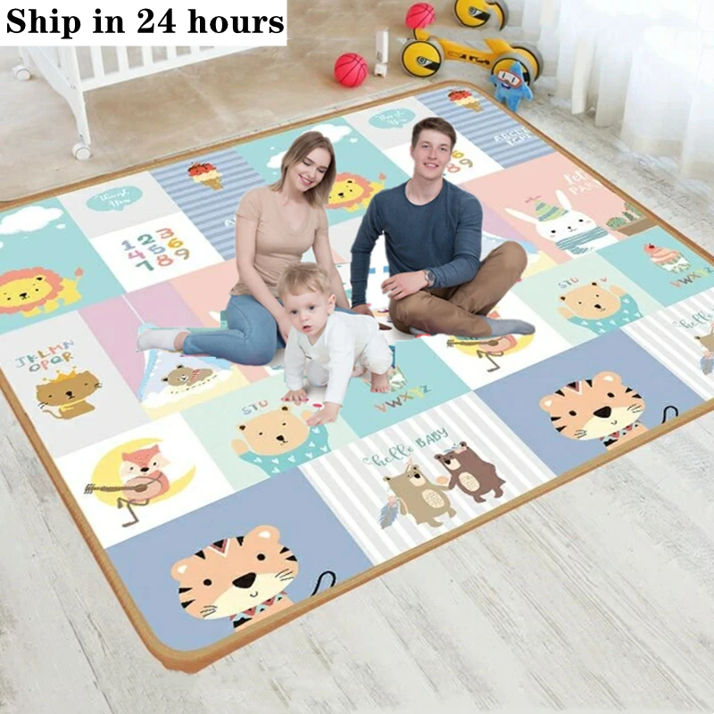 2024 Non-toxic Environmentally Thicken Baby Crawling Play Mat Folding Mats Carpet Play Mat for Children's Safety Kid Rug Playmat 80x160cm baby play mat cartoon avengers kid bedroom rug non slip antifouling carpet for bedroom decoration