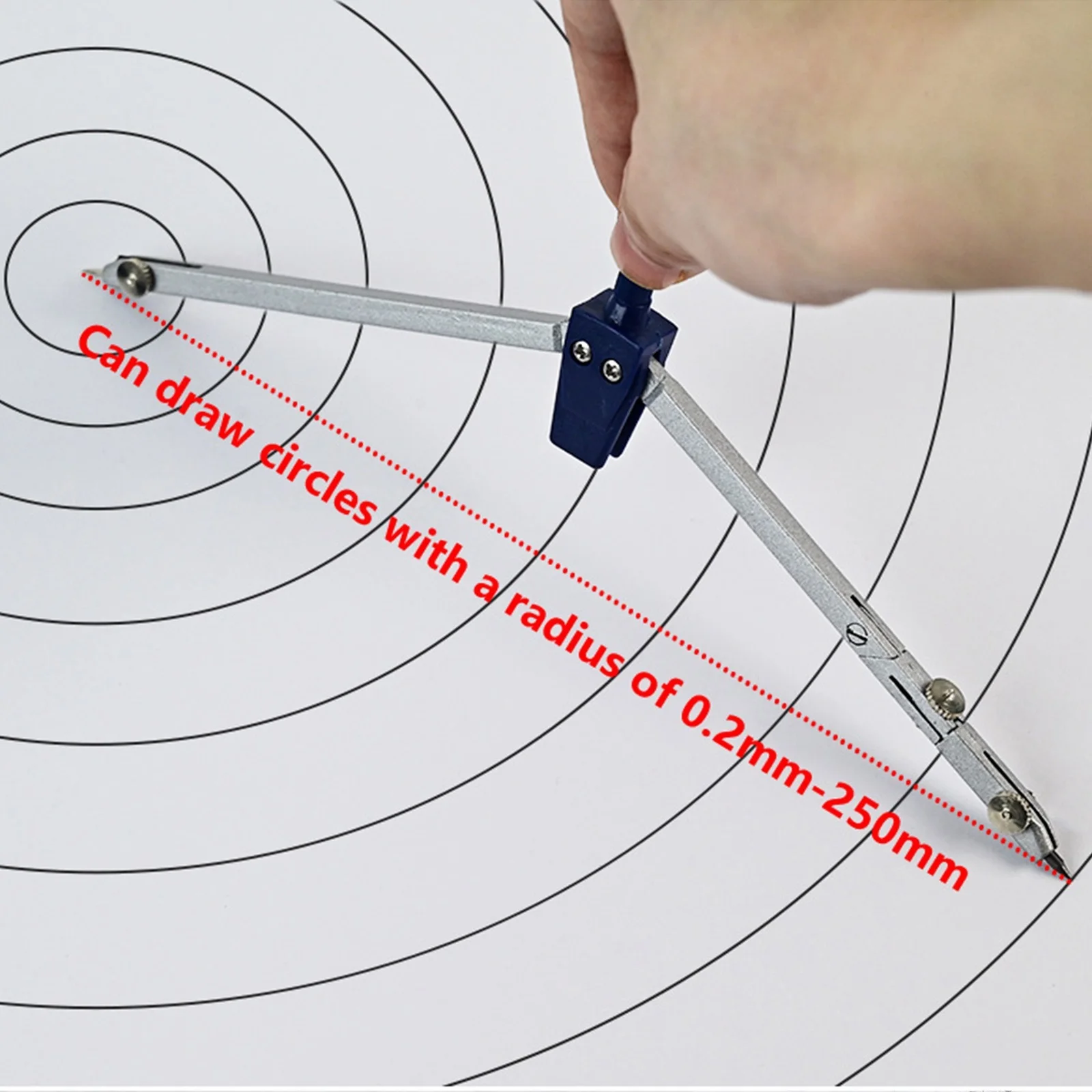 8PCS Professional Geometry Set Metal Compass, Geometry Precision Tool Set with Shattered Storage Box, Drawing Tools and Drawing - 3