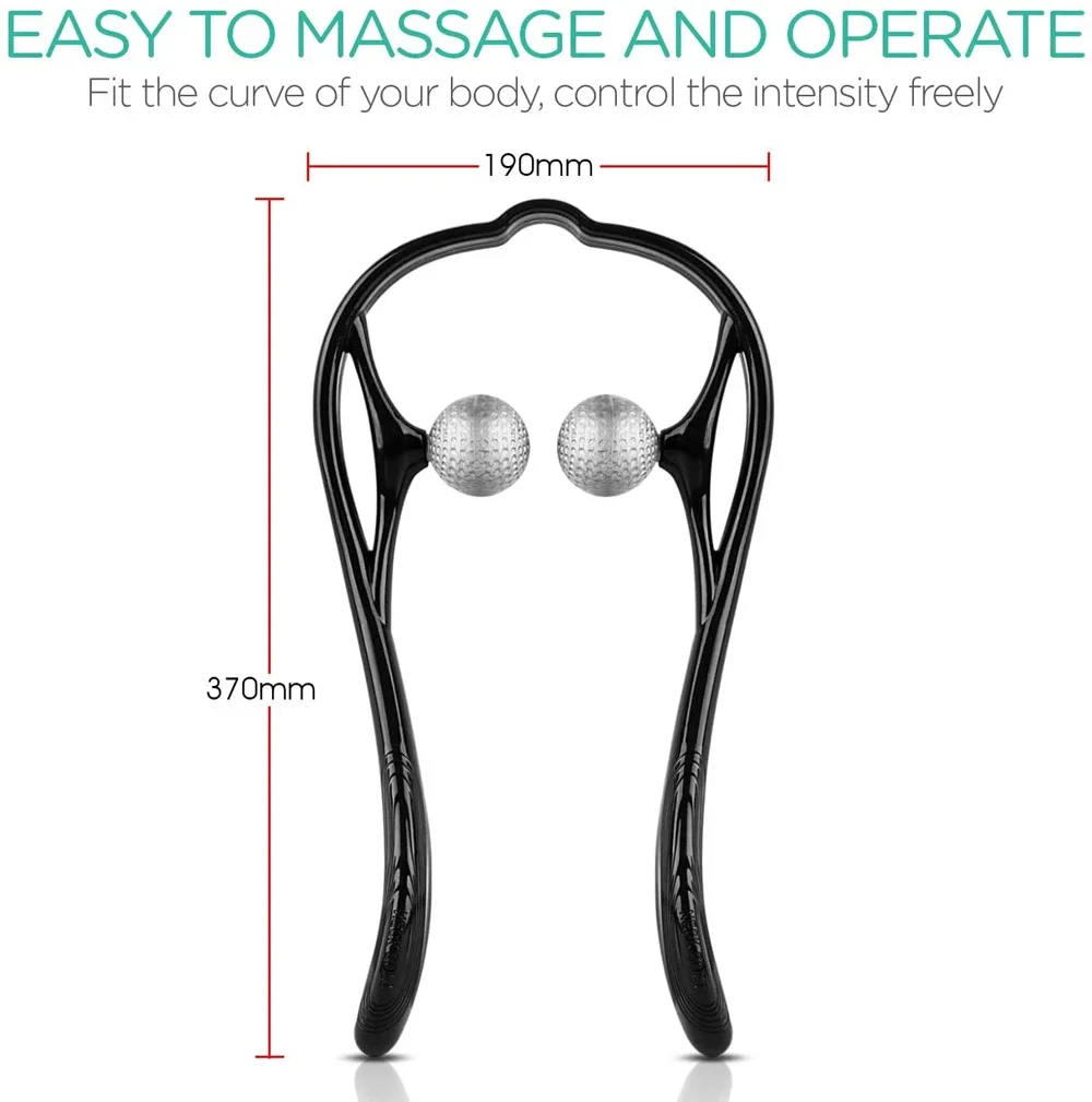 Ergonomic Shiatsu Deep Tissue Neck and Shoulder Massager - Lightweight & Portable Design