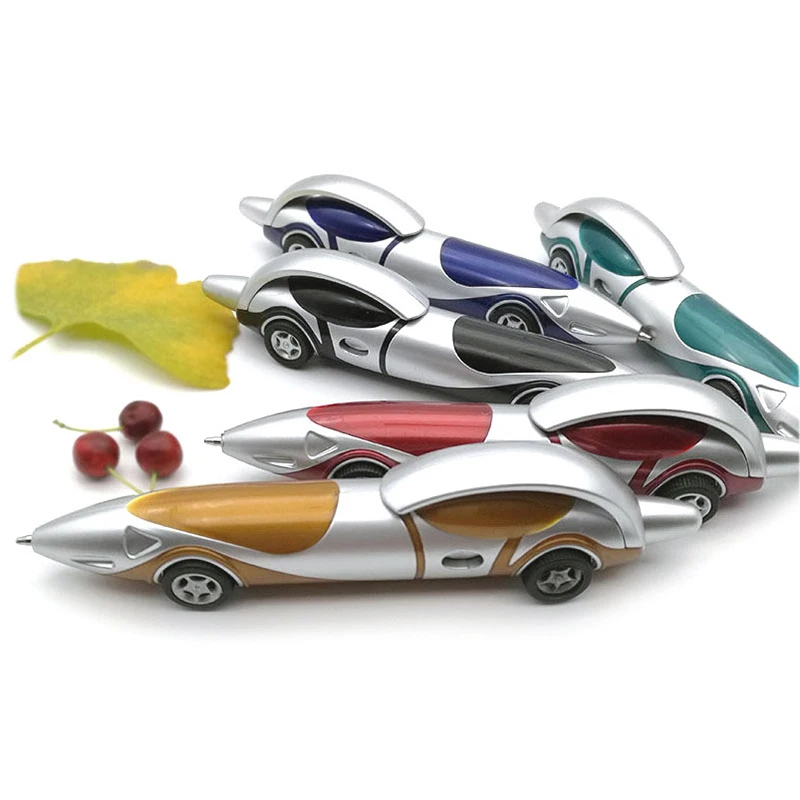 

Funny Novelty Racing Car Design Ballpoint Pen Portable Ball Pens School Office Supplies Toys For Kids Gift