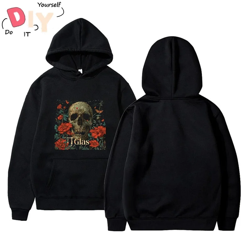 

Human Skeleton 1 Vintage Hoodie Men Sexy Style Viral Printed Basic Cute Gildan Putih Round Neck Blouse Sport Oversize