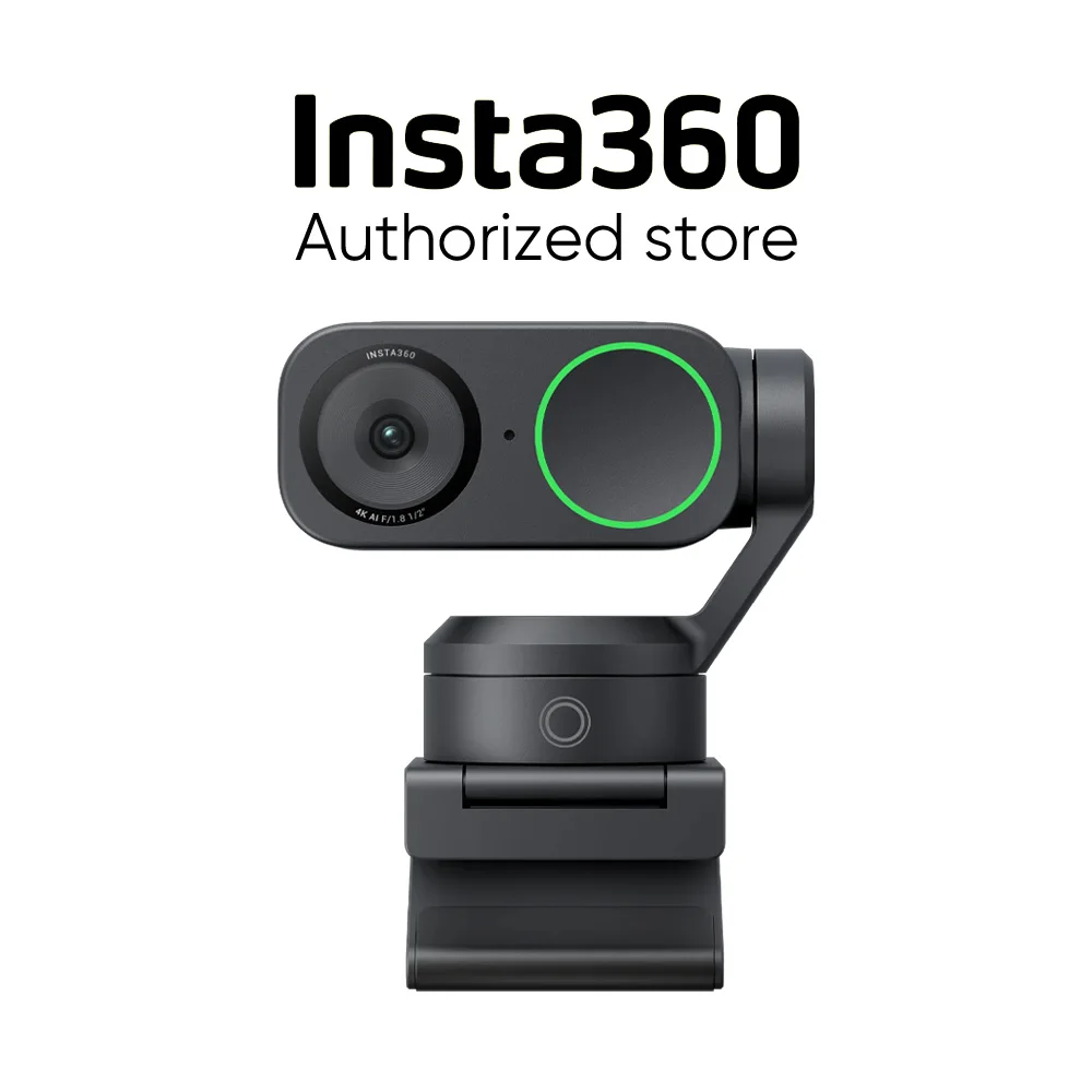 Insta360 Link 2-AI Tracking,AI Noise-Canceling Mic,PTZ 4K Webcam for PC/Mac,Video Calls,Gaming,Streaming,Online Education