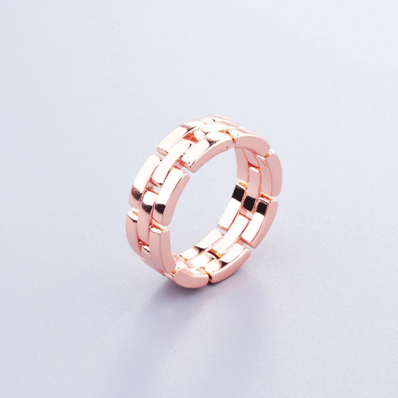 

Donia Jewelry European and American Fashion New Smooth Titanium Steel Stitching Ring Luxury Accessories.