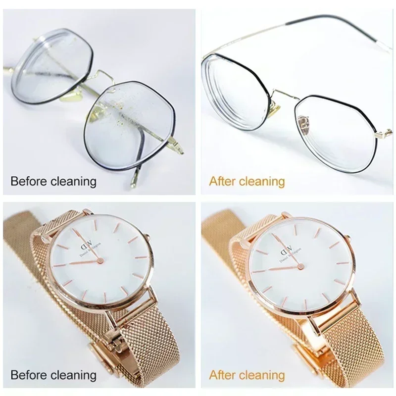 US 110V Portable Ultrasonic Cleaner, Stainless Steel Sonic Cleaning Machine for Jewelry, Eyeglasses, Dentures, Watches & Small Parts 5