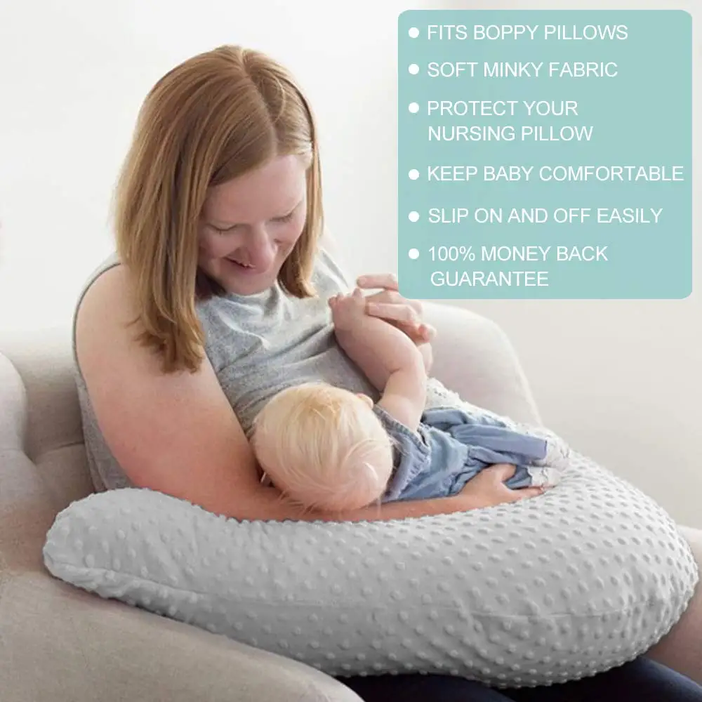 Nursing Pillow Cover Baby Nursing Pillow Cover Minky Breastfeeding Pillow Slipcover for Newborn