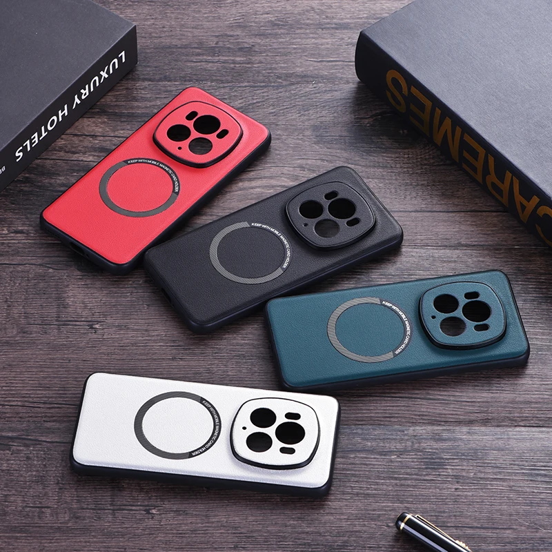 Custodia Magnetica Per Honor Magic6 Pro Custodia Antiurto Antiurto In Pelle Pu Di Lusso Per Huawei Honor Magic 6 Pro Bumper Funda