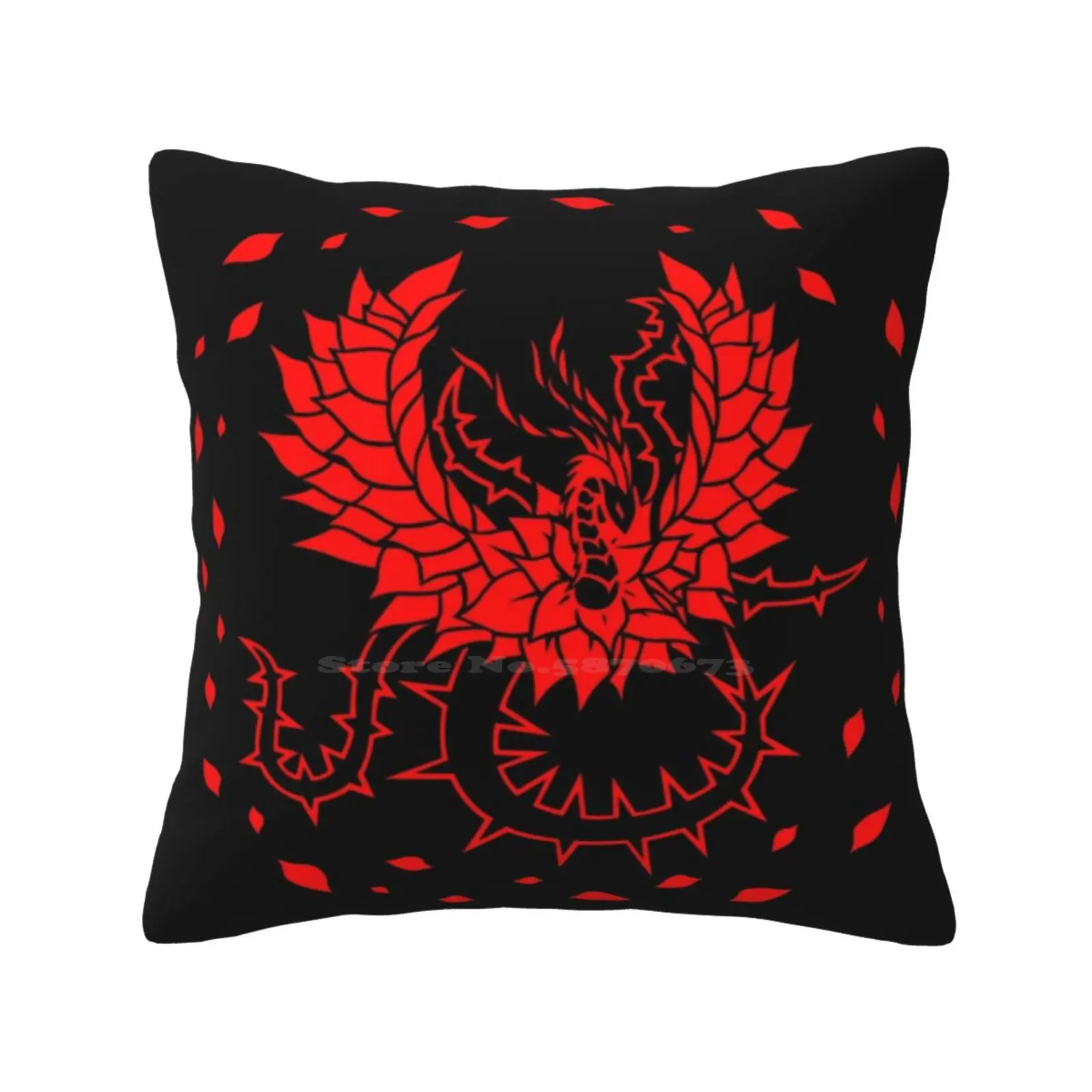 Black Rose Dragon Pillows Case Camera Da Letto Decorazione Della Casa Yugioh 5Ds Yusei Black Rose Dragon Flower Signer Dragon Floral Pettals