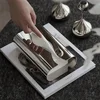 Nordic Stainless Tissue Case Mirror Napkin Holder Silvery Napkin Box Desktop Tissue Box Table Decoration Kitchen Accessories 2