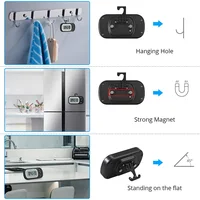 Jauge de réfrigération magnétique à écran LCD, compteur de température pour réfrigérateur, thermomètre de congélateur, outil de cuisine pour réfrigérateur 2
