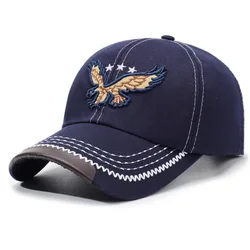 Stylish Four-Season Eagle Embroidery Baseball Cap - Adjustable (Blue)
