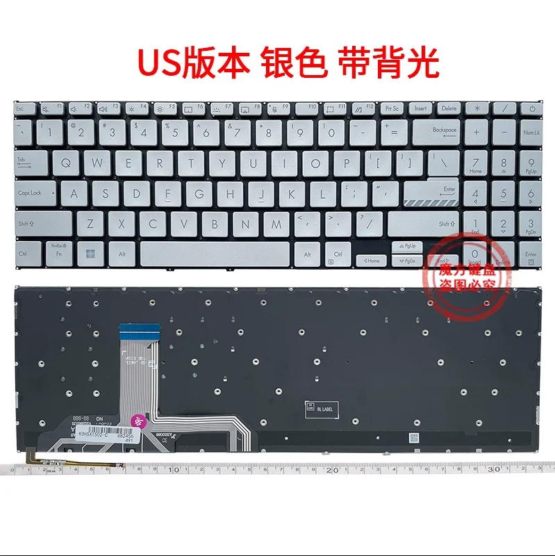 

Для ASUS M1503Q X1502ZA X1502VA M1502Z X1603Z X1603ZA английская клавиатура Серебристая подсветка