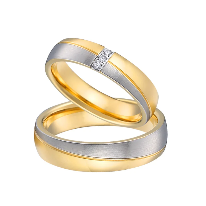 wedding rings for couples love alliance couples anniversary stainless steel jewelry new gold ring models for men and women