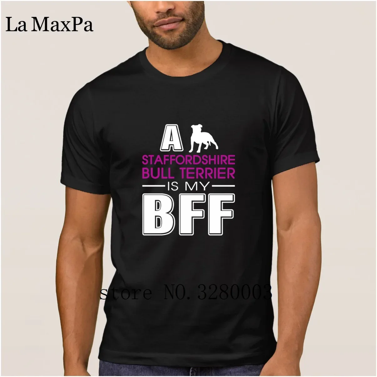 La Maxpa Character Best Maglietta Da Uomo Stafter Bull Terrier T-Shirt Uomo Summer Style Outfit Maglietta Da Uomo Slim Cheap