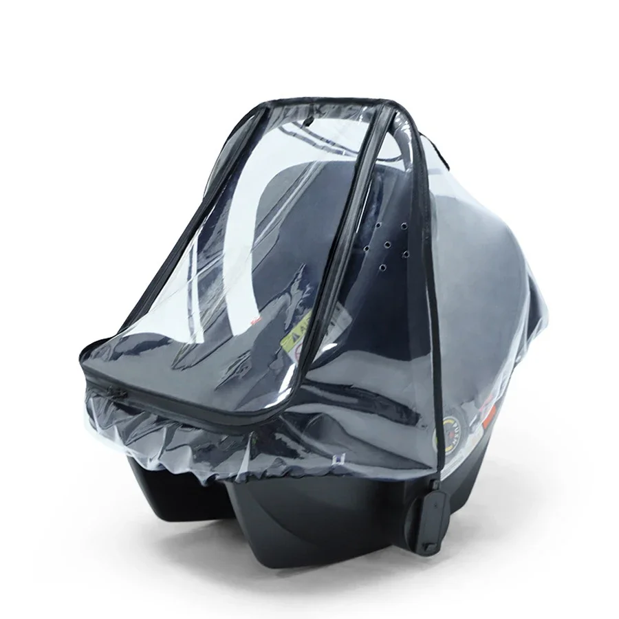 Transparent EVA Baby Stroller Rain and Dust Cover with Double Zipper