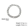 My Shape Bracelet en acier inoxydable pour hommes, bijoux de poignet, bijoux de couple, mode cubaine, Figaro, JOBoy, 3mm, 5mm, 7mm, 9mm de largeur