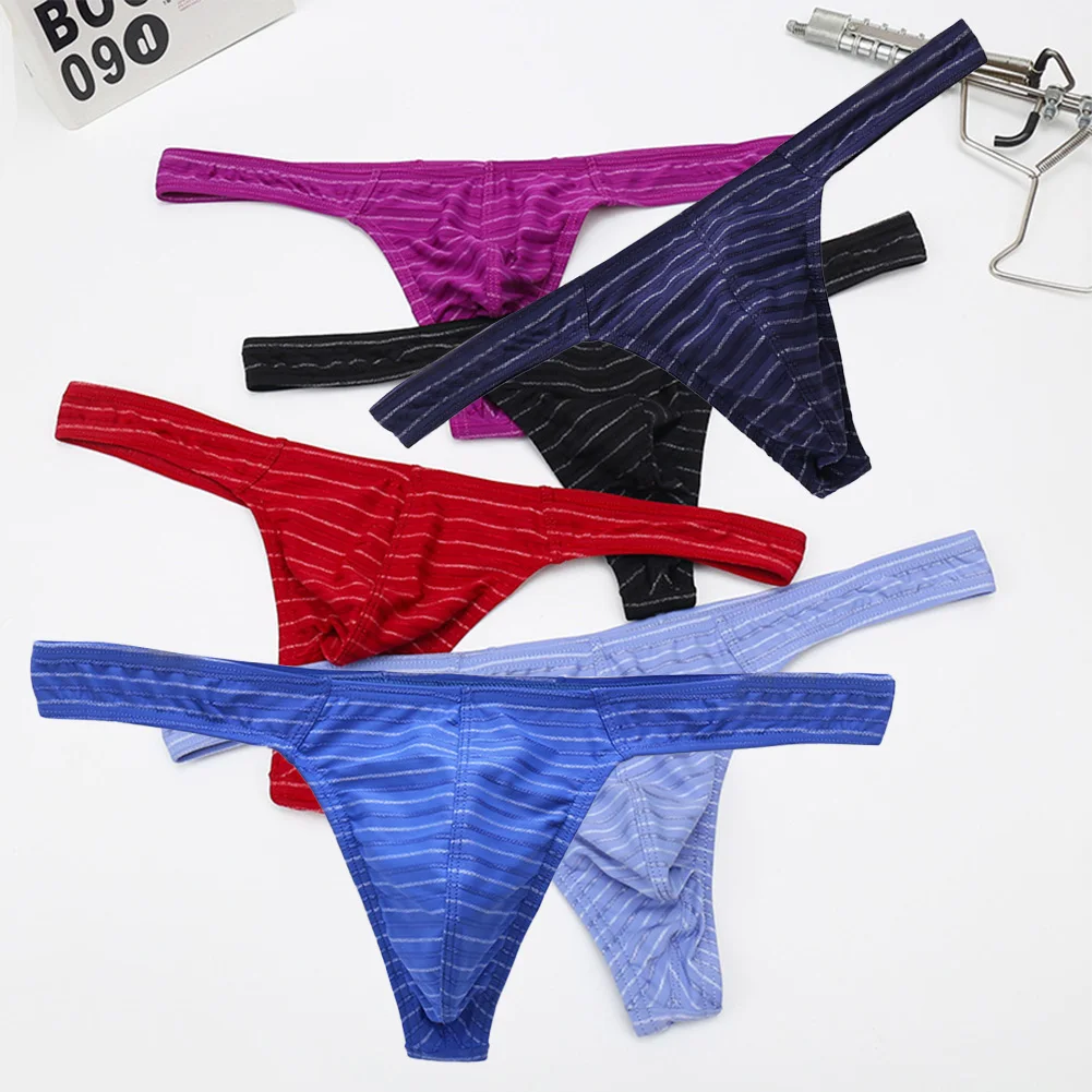 6 Pack Mens Thongs Bikini Men's Intimate Underwear G-strings Jockstrap Briefs Pouch Panties Sleep Bottoms Swimwear Beachwear