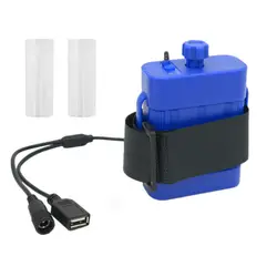 Dual Waterproof Battery Pack with USB/DC Ports (Blue)