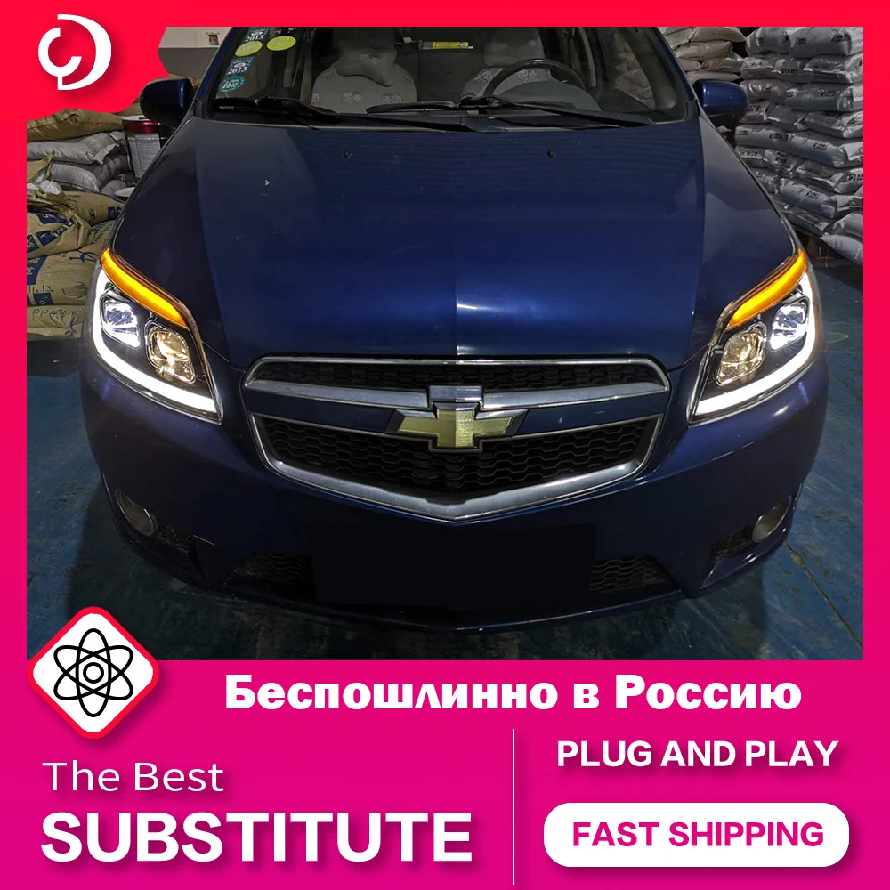 

AKD Car Styling Headlights for Chevy Lova Aveo 2004-2018 LED Headlight DRL Head Lamp Led Projector Automotive Accessories